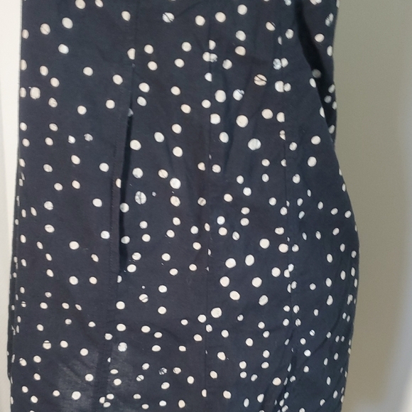 Eileen Fisher 100% Organic Cotton Dot Print Dress Black and White Size M - Picture 6 of 12